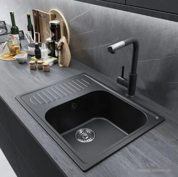 Кухонная мойка Mixline ML-GM18 551978 (ультра-черный) - фото товара
