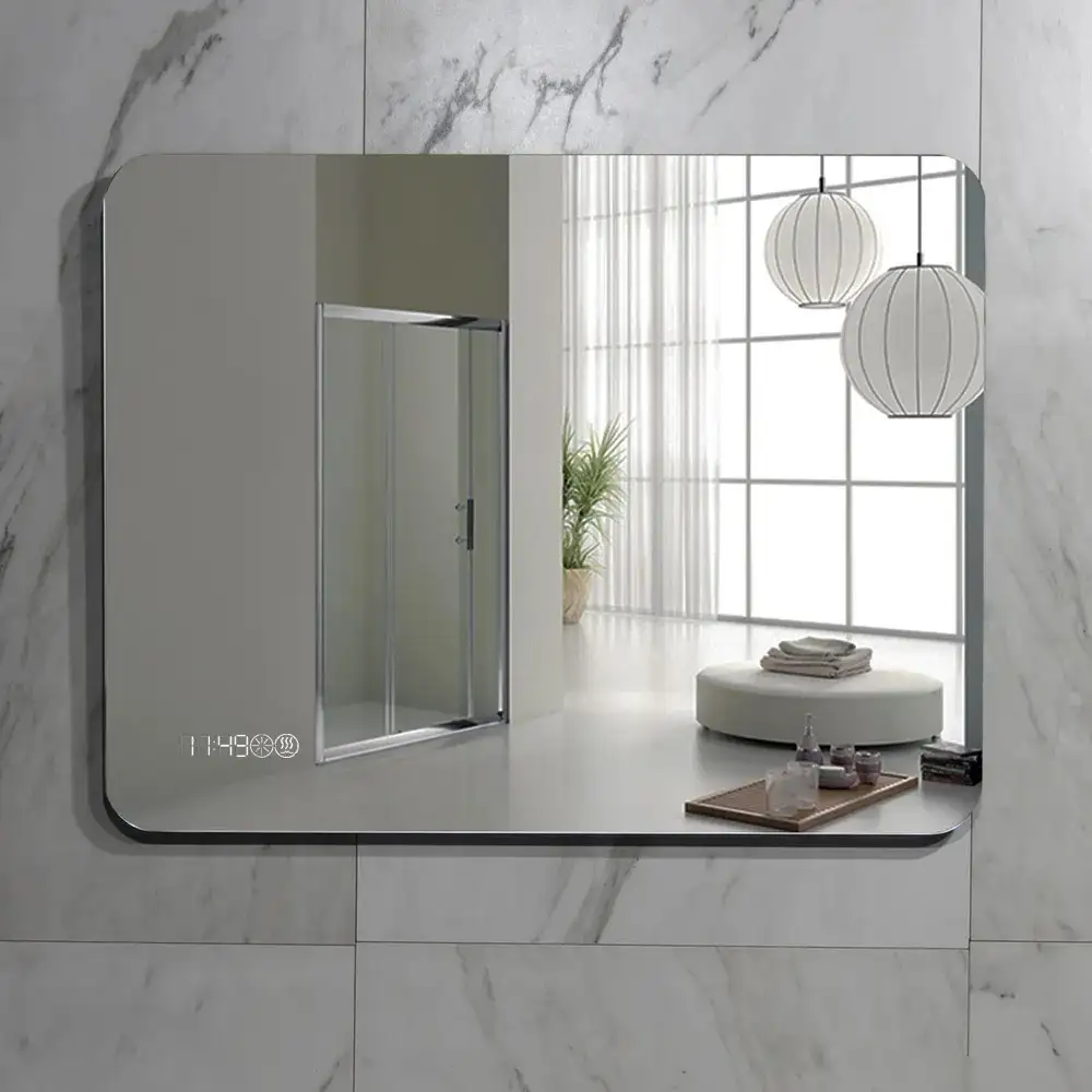 Пекам Зеркало Marta Fly 80x60 MartaFly-80x60spcl (с подсветкой, сенсором на прикосновение, подогревом и часами) – фото товара