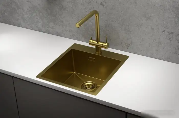 Кухонная мойка Granula GR-4600 (золото сатин) - фото товара