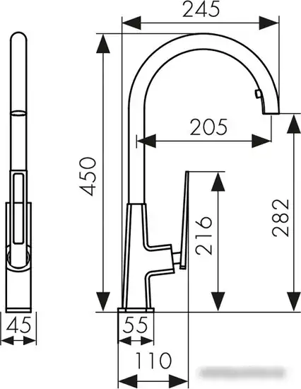Смеситель Kaiser Merkur 27166-2 - фото товара