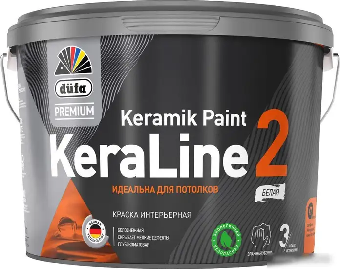 Краска Dufa ВД KeraLine 2 (2.5 л, белый)