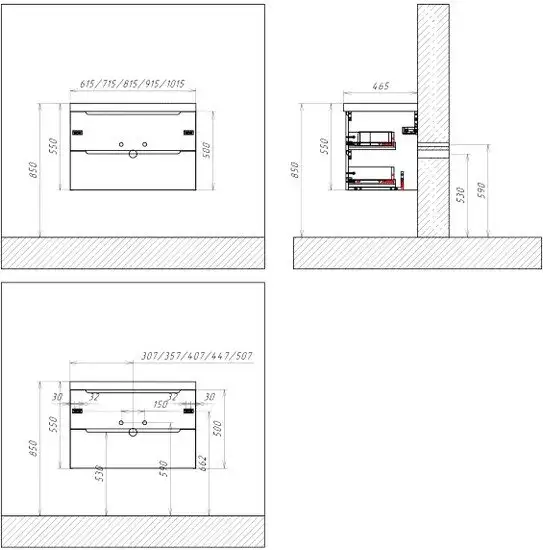 BelBagno Тумба под умывальник Etna-900-2C-SO-WO-P (rovere bianco) – фото товара