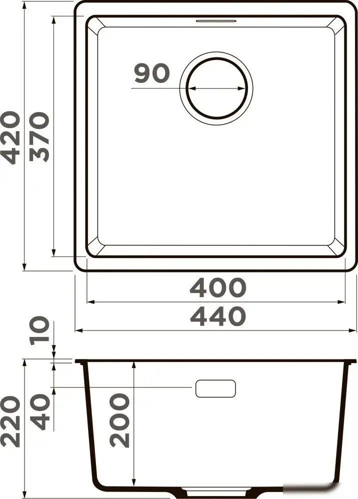 Кухонная мойка Omoikiri Kata 44-U WH (белый) - фото товара
