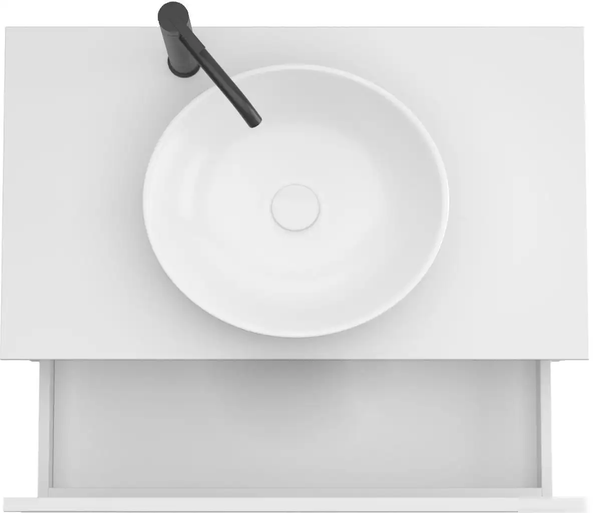 ЗОВ Тумба под умывальник Кито-2 80 2K80LW0MWMC-LDSPW (белый матовый) – фото товара