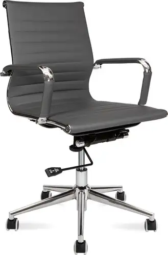Кресло Norden Техно LB HA-100-45 (экокожа, хром/серый)