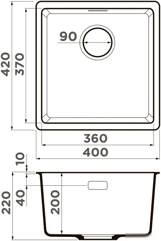 Кухонная мойка Omoikiri Kata 40-U WH (белый) - фото товара