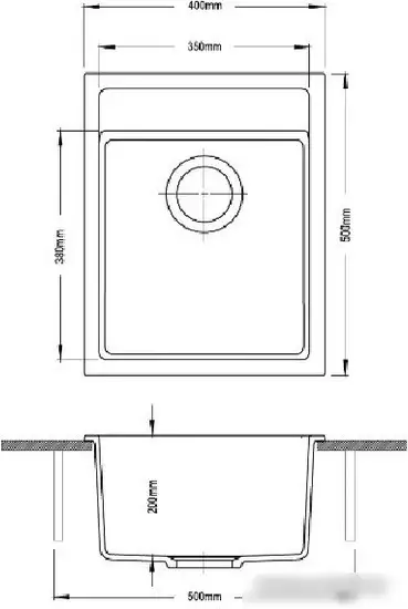Кухонная мойка Longran Ultra ULS400.500 (арена) - фото товара