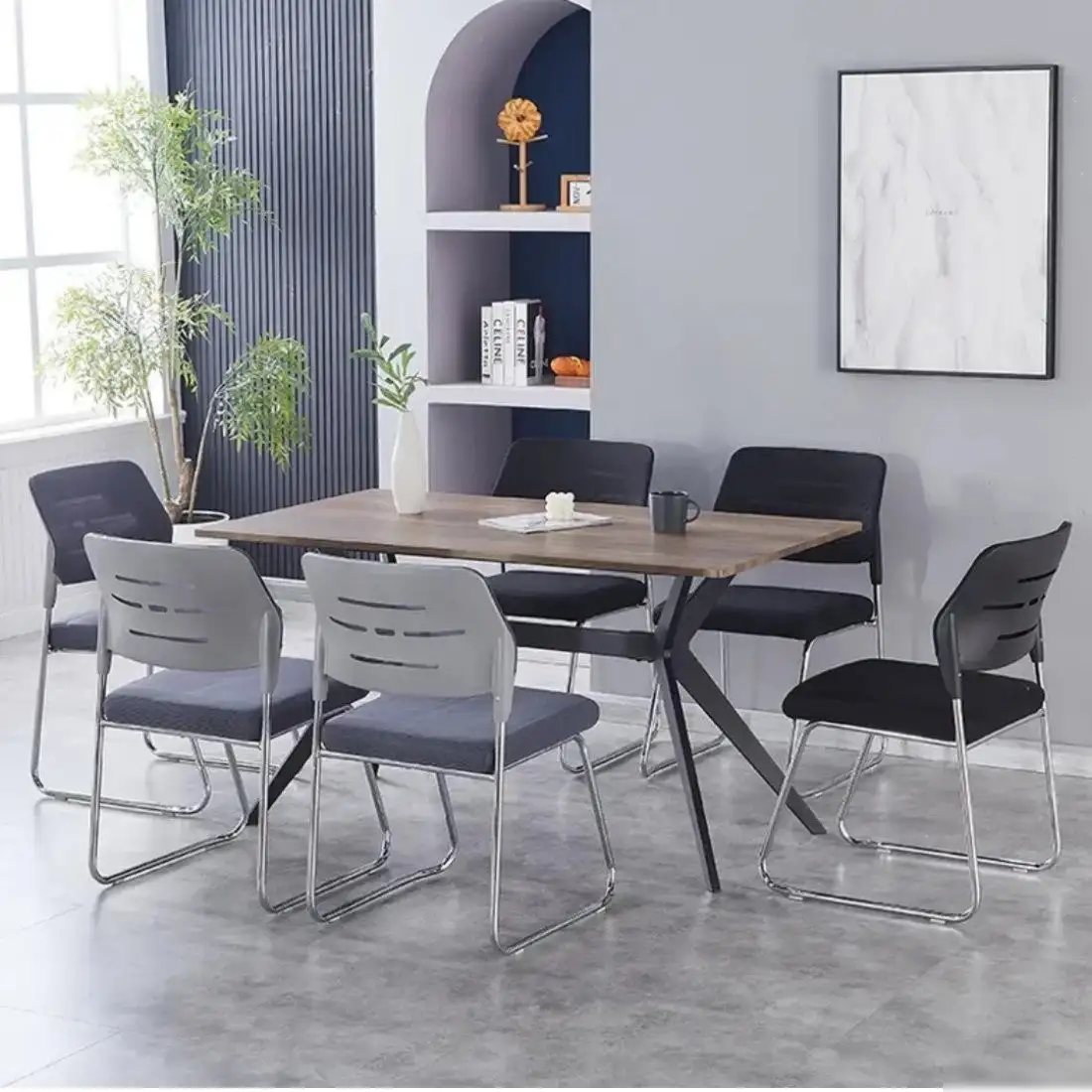 Офисный стул SitUp Sky grey Chrome (сетка Grey/Grey) – фото товара