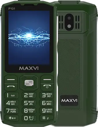 Кнопочный телефон Maxvi P101 (зеленый)