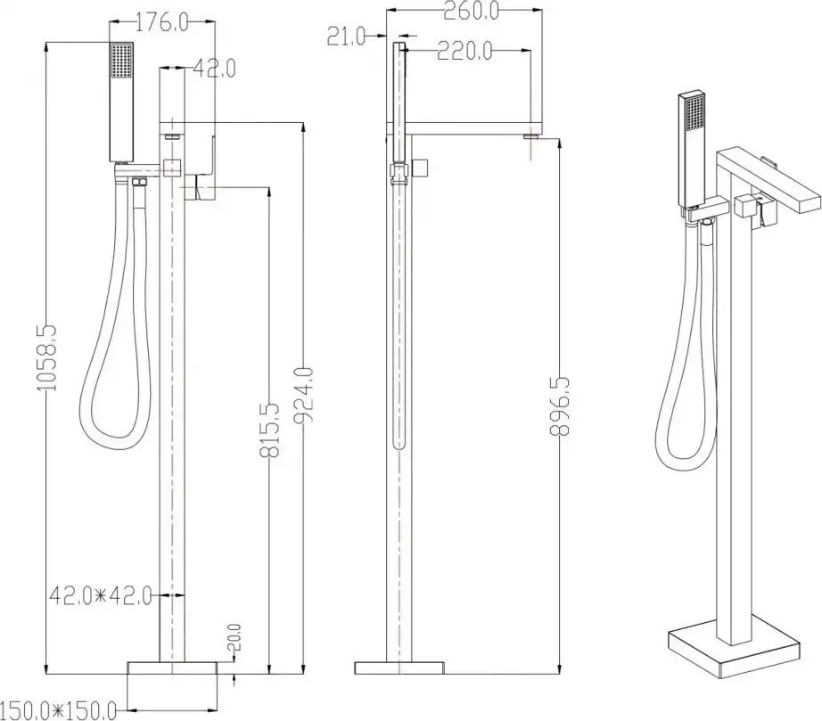 Смеситель Grocenberg GB800 (золото матовый) - фото товара