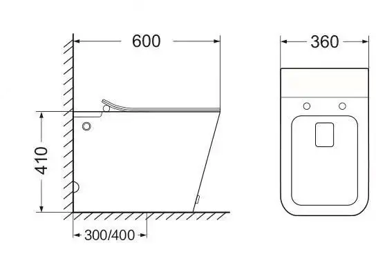 Унитаз приставной SantiLine SL-5033MB - фото товара