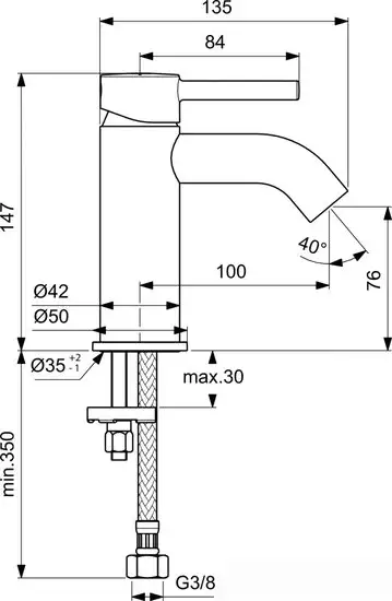 Смеситель Ideal Standard Ceraline BC268XG - фото товара