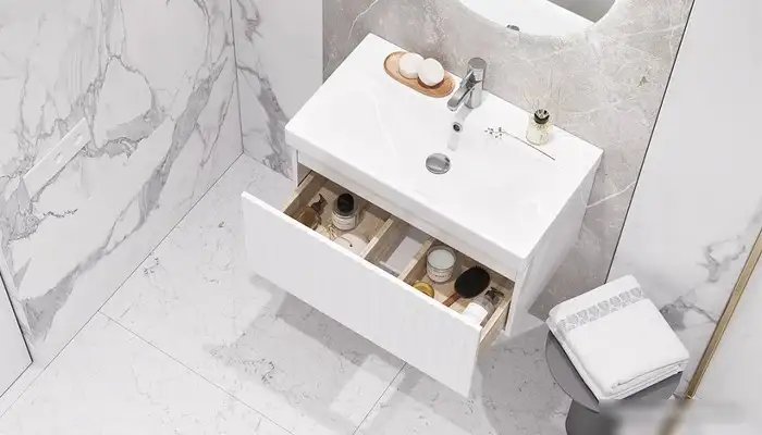 Velvex Тумба под умывальник Compo 700-0-1 tp.COM.9696.70.1Y (белый глянец) – фото товара