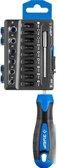 Набор торцевых головок и бит Зубр 25216 (16 предметов) – фото товара