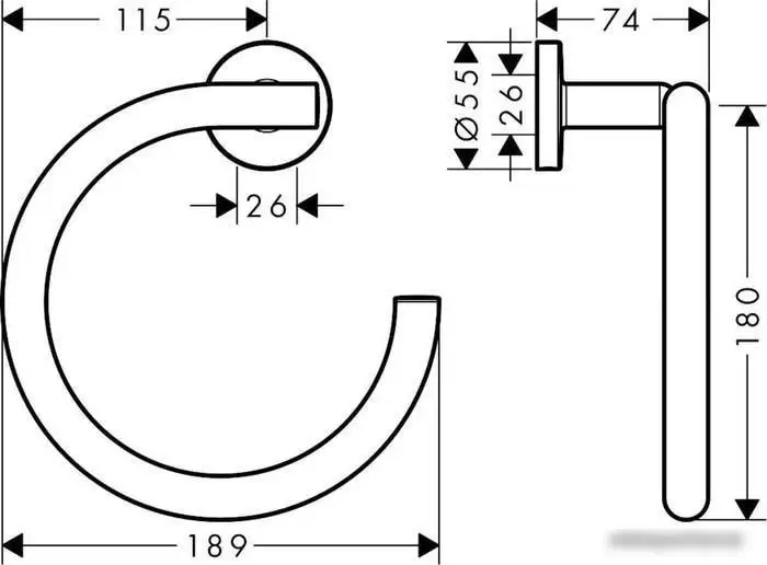 Держатель для полотенца Hansgrohe Logis Universal – фото товара