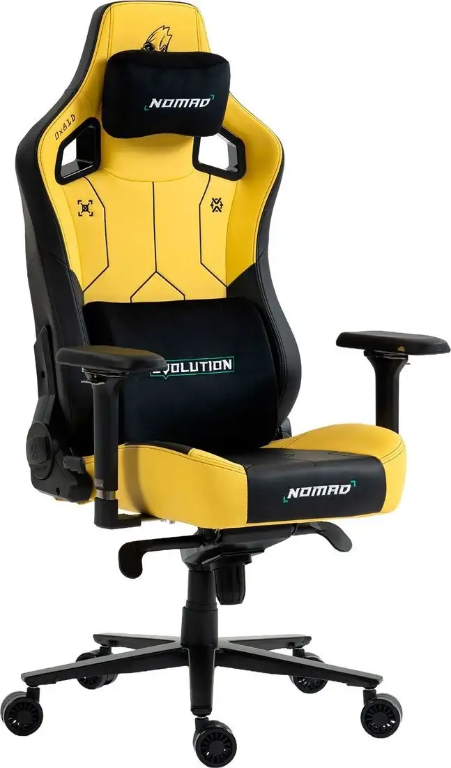 Игровое (геймерское) кресло Evolution Nomad PRO Cyberpunk Core (черный/желтый) – фото товара