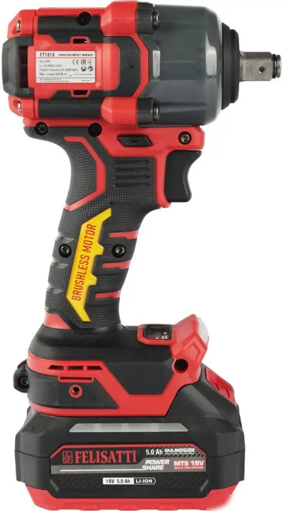 Гайковерт Felisatti FT1618 (с 2-мя АКБ, кейс) – фото товара