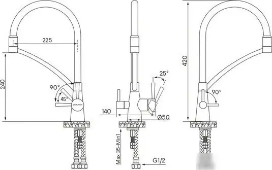 Смеситель Paulmark Siegen Si213111-SBG (золото/светлое брашированное золото) - фото товара
