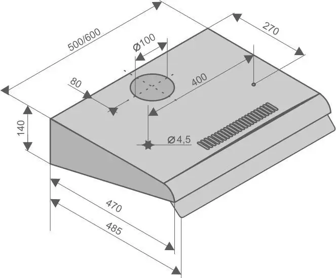 Кухонная вытяжка Konigin Verena 60 (черный) - фото товара