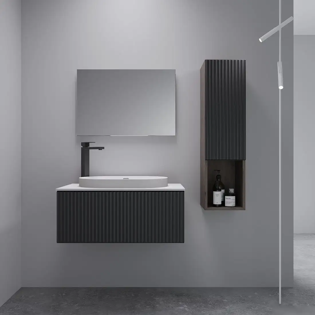 ЗОВ Тумба с умывальником Кито 100 K100TS0MFLPM-LDSPW6002 (флавио лиони) – фото товара