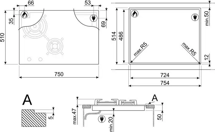Варочная панель Smeg PM3743D - фото товара