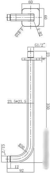 Держатель верхнего душа Omnires RA15BL - фото товара