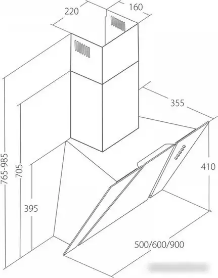 Кухонная вытяжка Akpo Cetias Eco 60 WK-4 (черный) - фото товара