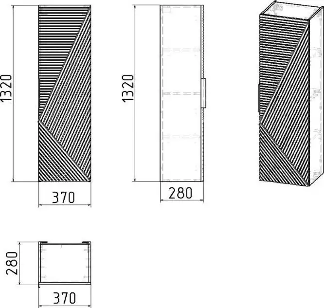 Grossman Шкаф-пенал для ванной Блисс-35 303547 – фото товара