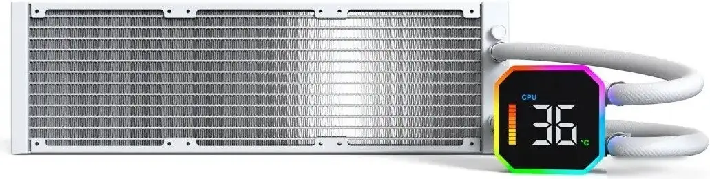 Система жидкостного охлаждения для процессора Montech HyperFlow Digital 360 (белый) – фото товара