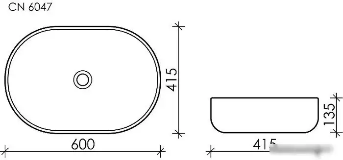 Умывальник Ceramica Nova Element CN6047MC - фото товара