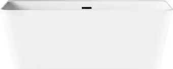 Ванна Wellsee Bromance 170x78 231601003 (пристенная ванна белый глянец, экран, ножки, сифон-автомат матовый черный) - изображение в каталоге