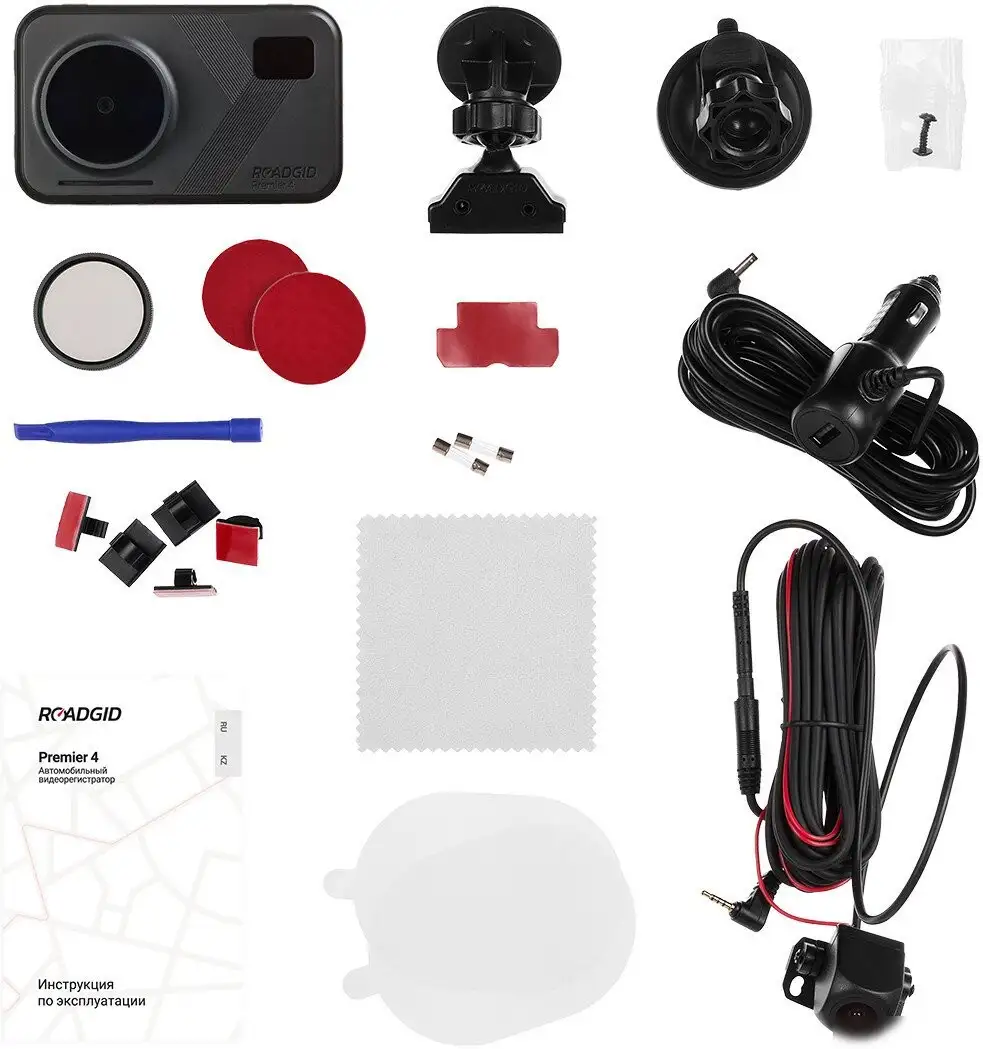 Видеорегистратор-радар детектор-GPS информатор (3в1) Roadgid Premier 4 2CH (set 2) – фото товара