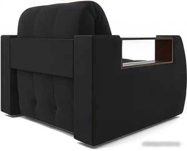 Кресло-кровать Мебель-АРС Барон №3 (велюр, черный HB-178 17)