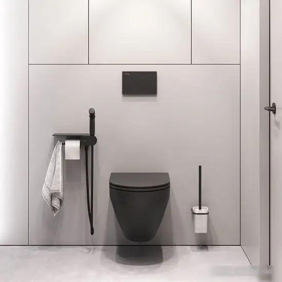 Унитаз подвесной AM.PM Spirit V2.0 CK70H1103B (черный с гигиеническим душем) - фото товара