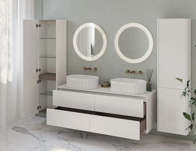 Belux Зеркало Джаз В 105 (1, белый глянцевый) – фото товара