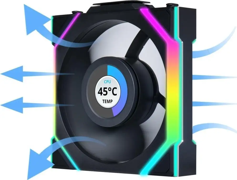 Вентилятор для корпуса Lian Li Uni Fan SL 120 Wireless LCD G99.12RSLLCD1W1B.R0 – фото товара