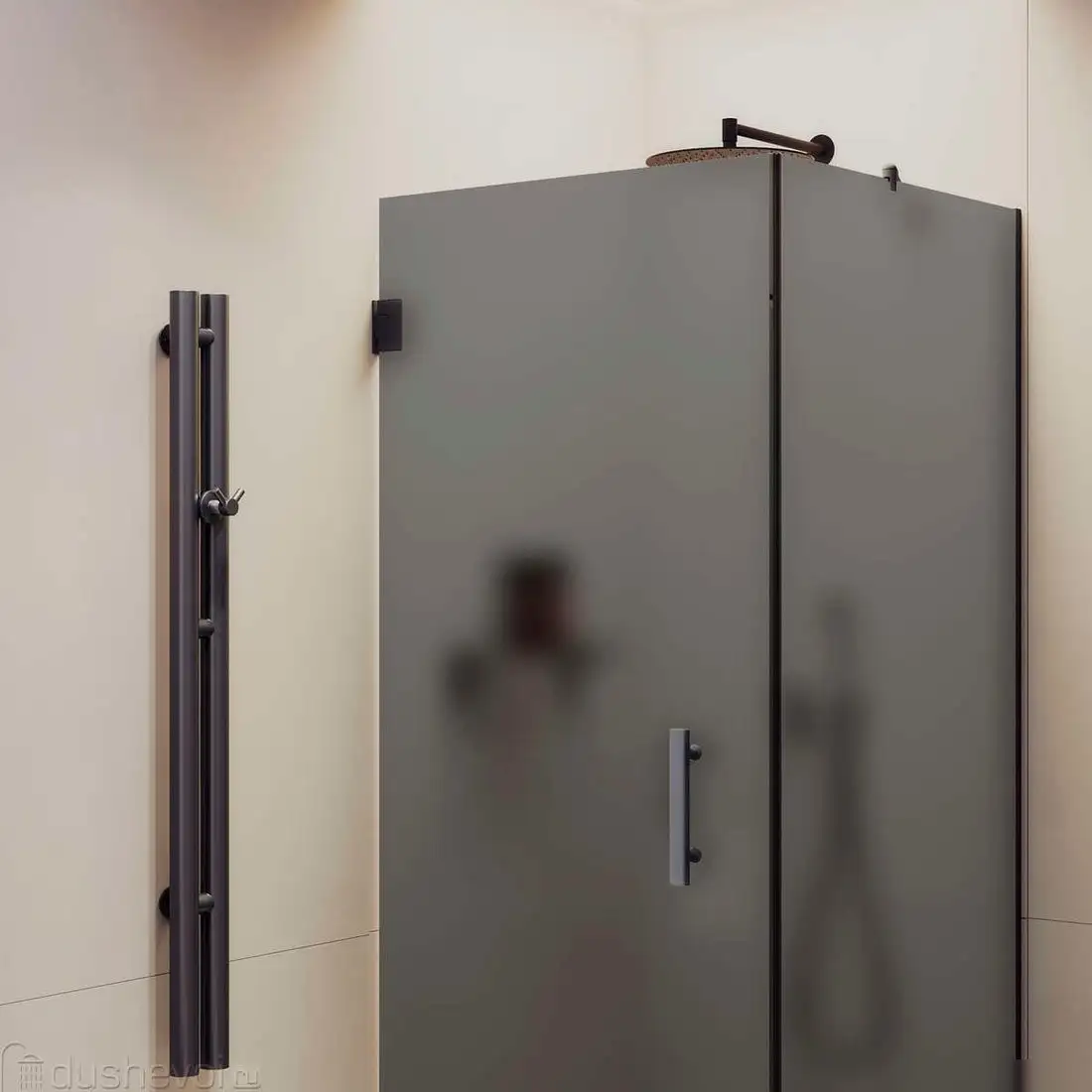 Душевой уголок MaybahGlass MGY-1310-6 (графит матовый стекло/черный) - фото товара