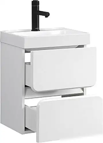 Belux Тумба под умывальник Бостон НП 40-02 (1, белый глянец) – фото товара