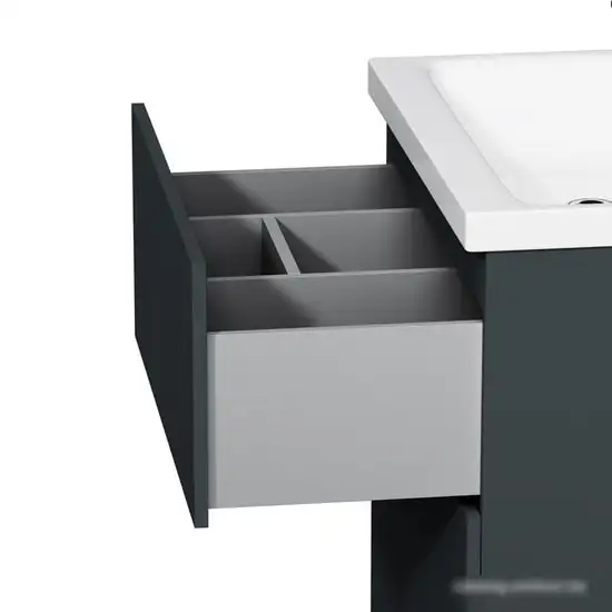 AM.PM Тумба под умывальник Gem 60 M90FSX06022GM32 (2 ящика, графит) – фото товара
