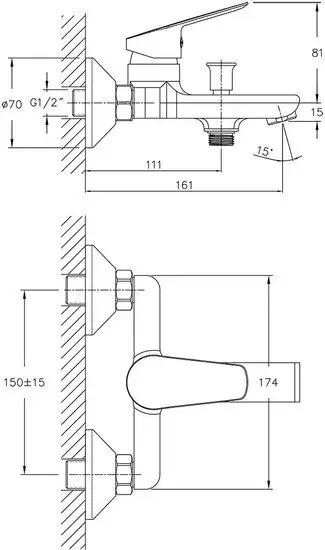 Смеситель Esko St.-Petersburg Spb 54 - фото товара