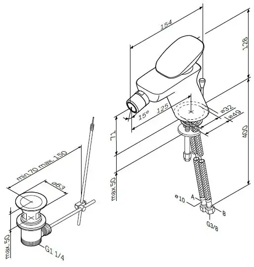 Смеситель AM.PM Spirit V2.0 F70A83100 - фото товара