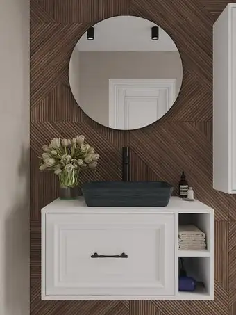 ЗОВ Тумба под умывальник Анталья 100 A100LWMWC0 (белый матовый) – изображение в каталоге