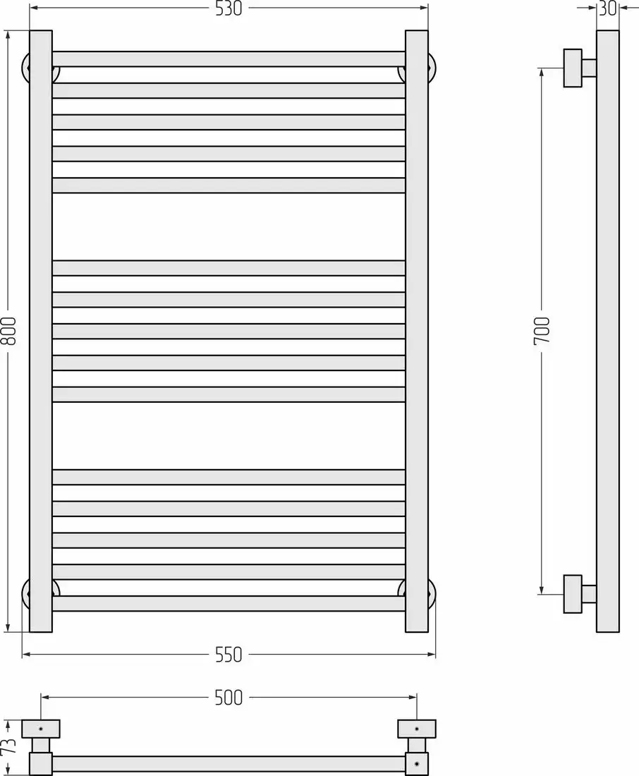 Полотенцесушитель Сунержа Модус Pro 80x50 31-0450-8050 - фото товара