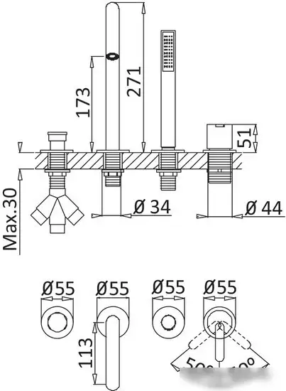 Смеситель Bruma Leaf 167 990 1CR - фото товара