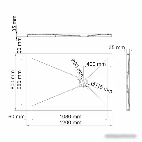 Душевой поддон Wasserkraft Aller 10T06 - фото товара