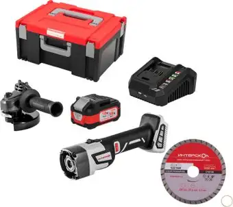 Угловая шлифмашина Интерскол УШМ-125/36ММ 900.4.1.42 (с 1-им АКБ, кейс) – изображение в каталоге