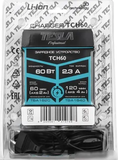 Зарядное устройство Tesla TCH60 (18В) – фото товара