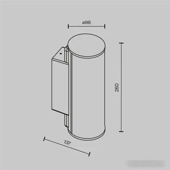 Уличный настенный светильник Maytoni Rock O434WL-L12GF3K – фото товара