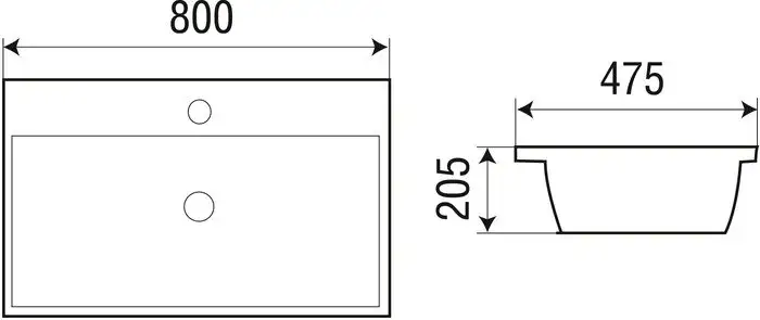 Умывальник WeltWasser Deilbach 7608-80 - фото товара