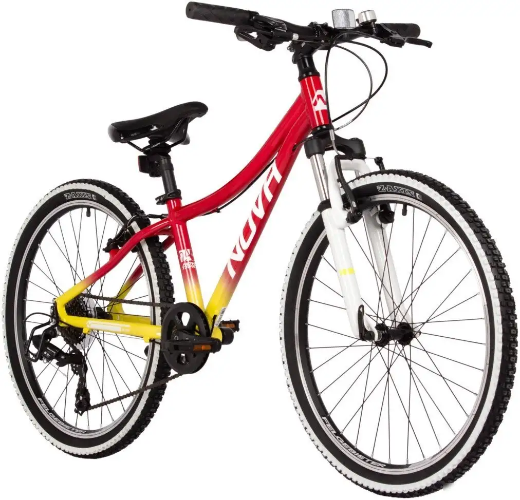 Велосипед Novatrack Katrina 7.V 24 р.10 2025 24AHV.KATRINA.12YRD5 (красный/желтый) – фото товара